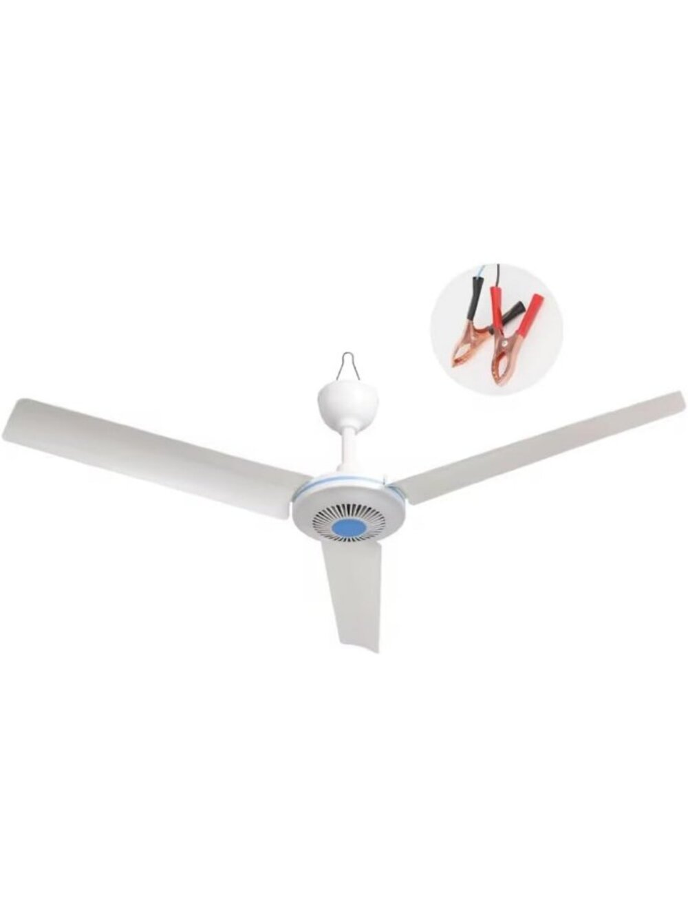 42 Inch Solar Ceiling Fan for Outdoor Patio - 12V DC Gazebo Fan, Energy